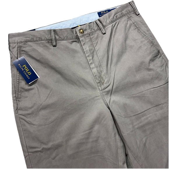 Polo Ralph Lauren Pants Mens 36Tx36 Grey Stretch Classic Fit Twill Chino NEW! - Picture 1 of 14
